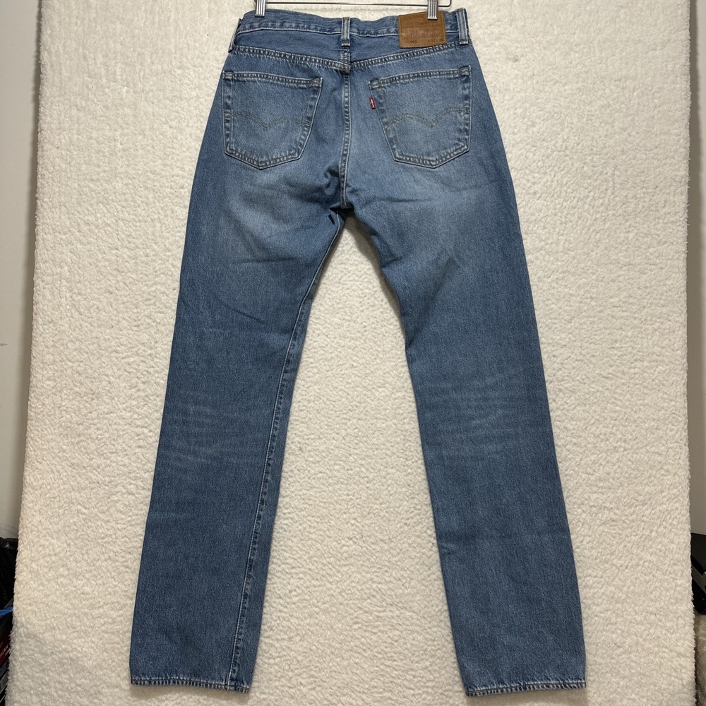 Levi's Strauss 501 Original Straight Regular Light Blue Men's Denim Jeans Sz 32